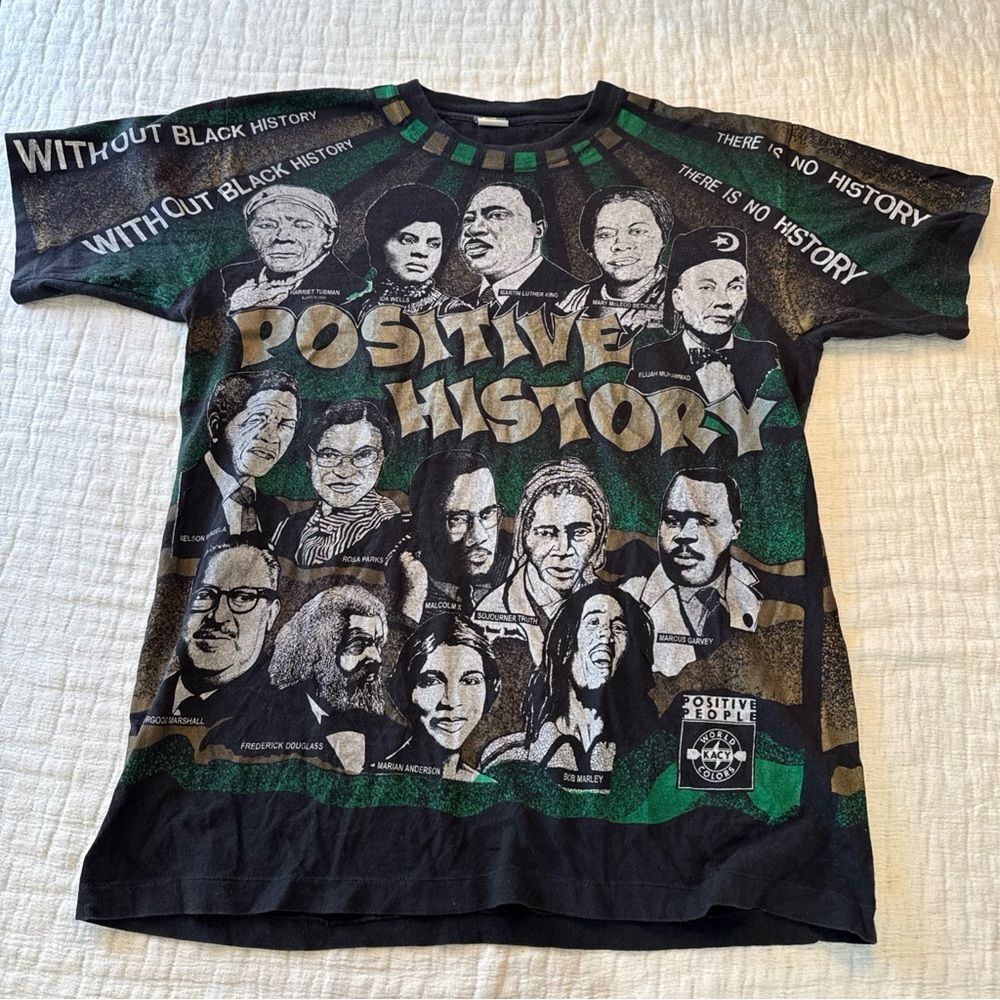 Vintage Positive People Kacy World Colors "Positive History" tee AOP XL